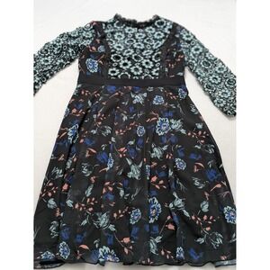 Dark Romantic Dress Whimsy Goth Size 6 Lace Floral Little Mistress Knee Fairy‎